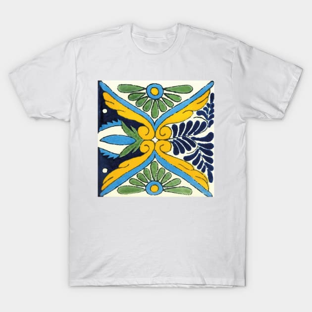 Amarillo talavera tile abstract yellow azulejo T-Shirt by T-Mex